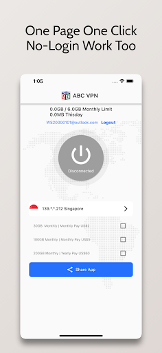 Android application ABC VPN - Very Easy Good VPN screenshort