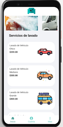Android application Mity Mexico Lavado de autos screenshort
