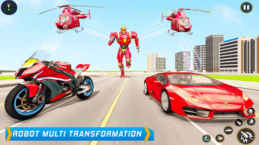 Screenshot 24 Helicopter Robot Car Game 3d android