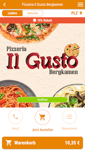 Android application Pizzeria Il Gusto Bergkamen screenshort