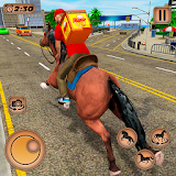 Mounted Horse Riding Pizza icon