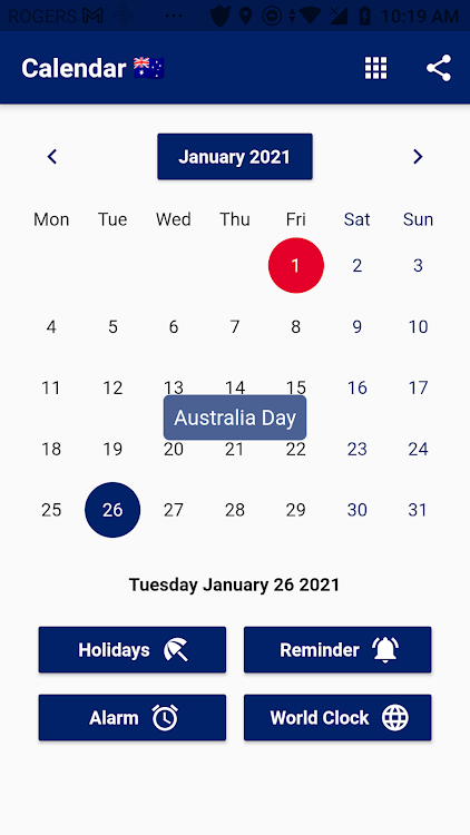 Australian Calendar 2024 - 6.6.67 - (Android)