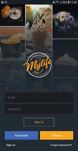 Android application MYLIFE screenshort