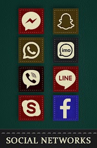 Texture Cuir Icon Pack UX Theme Patched Apk 2