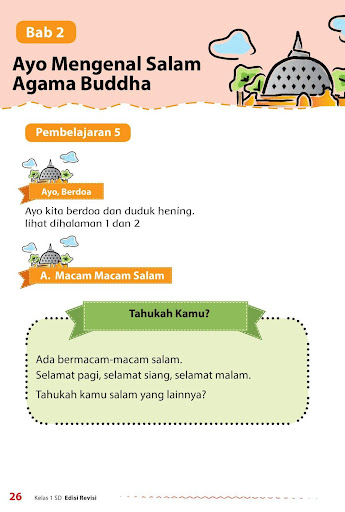 Buku Siswa Kelas 1 Pend Agama Buddha Revisi 2017