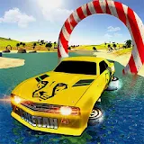 Floating Car Racing Water Surfing Games icon