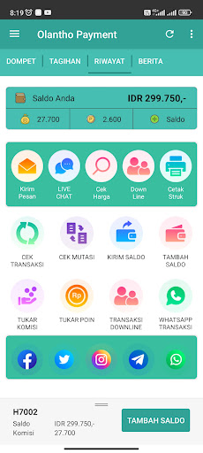 Olantho Payment - Pulsa & QRIS Screen 3