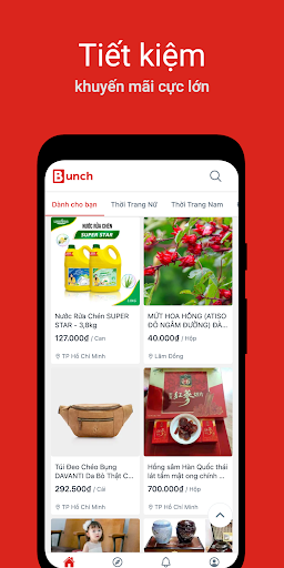 Android application Bunch - Mua chung tiết kiệm screenshort
