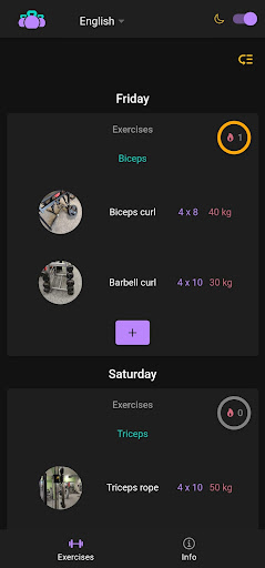 Exercise Tracker Screen 3