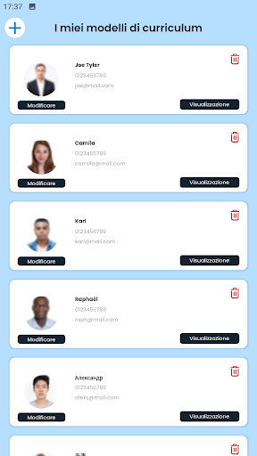 Anteprima dell'app