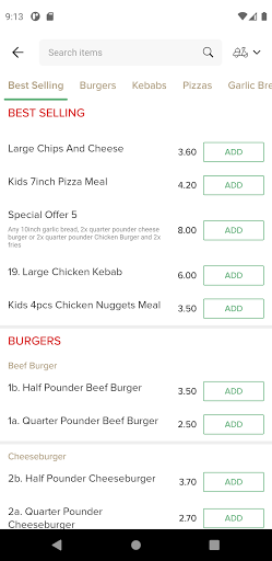 Pizza Centre Screen 3