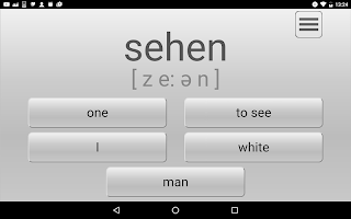 screenshot of Learn most used German words