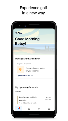 Android application MyPGA - Connect and Play Golf screenshort