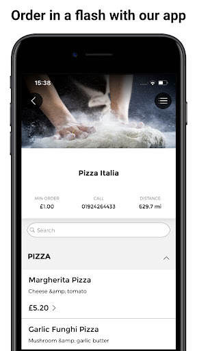 Android application Pizza Italia, Horbury screenshort