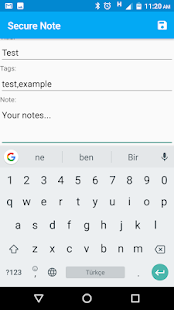 Secure Note Ekran görüntüsü