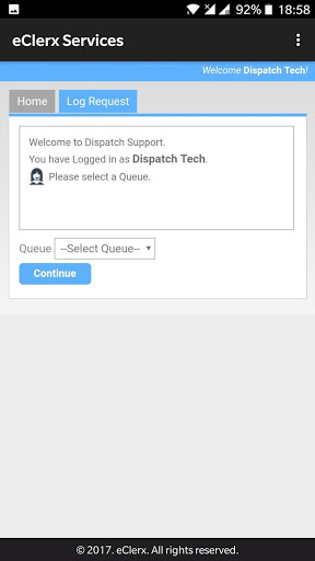 Android application Dispatch Support AB screenshort
