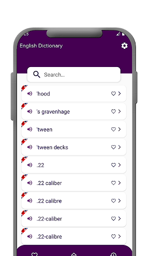 Android application English-English Dictionary screenshort
