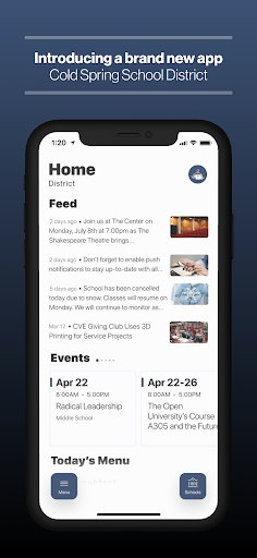 Android application Cold Spring School screenshort