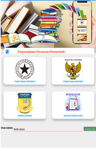 Android application Perpustakaan Papua screenshort