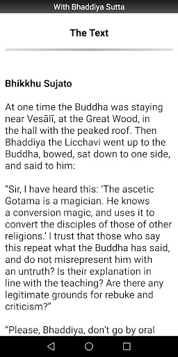 With Bhaddiya Sutta - Buddhism Screen 2