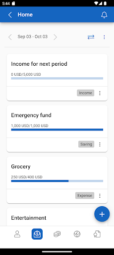 Android application thisAppBudget screenshort