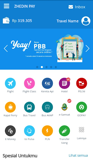 Android application ZHEDIN PAY screenshort