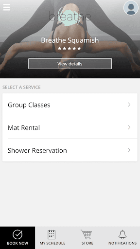 Android application Breathe Fitness screenshort