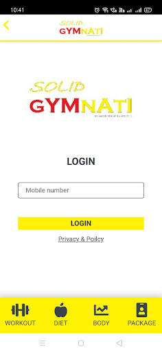 Android application SOLID GYMNATI screenshort