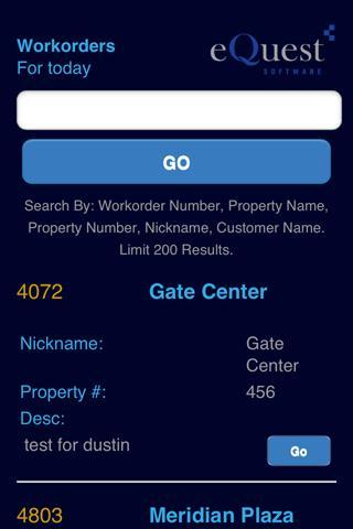 eQuest Mobile Screen 2