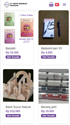 Android application Toko Ridho Berdikari screenshort