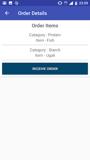 Ecare Order Receiver Screen 3