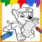 Cover Image of Download Puppy Patrol Coloring Game Paint Cartoon Colors 🐾 1.0 APK