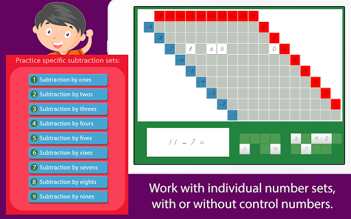 Montessori Subtraction Charts Screen 3