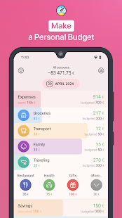 1Money: expense tracker budget Captura de tela