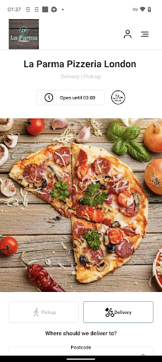 Android application La Parma Pizzeria London screenshort