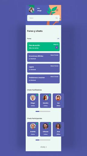Android application Vida Vively screenshort