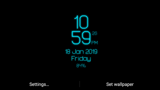 Digital Clock Lwp - Digi Clock Screen 2