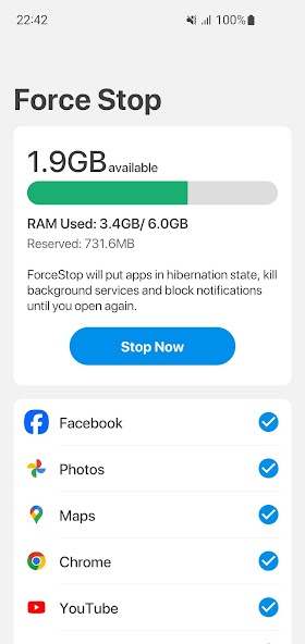 Force Stop: Close Running Apps 1.0.6 APK + Mod (Paid for free / Unlocked / Pro) for Android