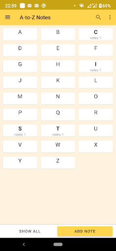 Android application A-to-Z Notes, Simple Notepad screenshort
