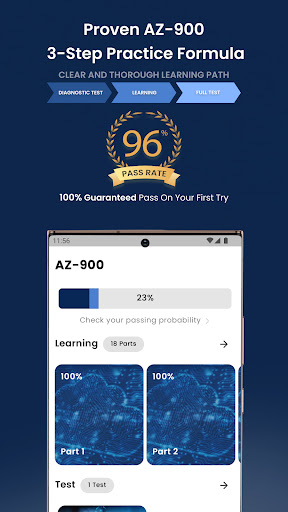 Android application AZ-900 Practice Test 2024 screenshort