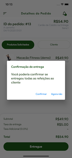 Demo Entregador - Dono do App