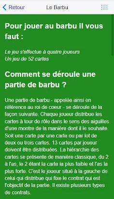 Règles jeux de cartes - Screenshot 3