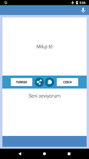 Turkish-Czech Translator Screen 2