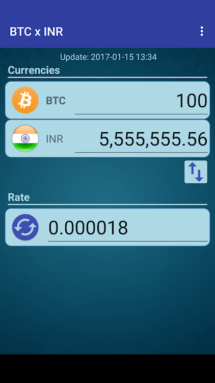 Bitcoin x Indian Rupee - 5.5 - (Android)