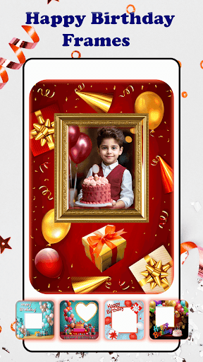 Happy birthday photo frame