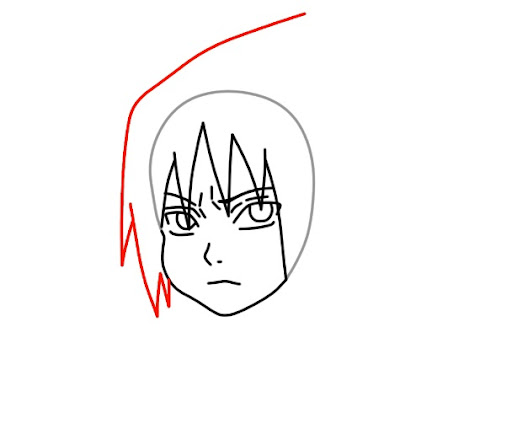 How to draw Sasuke step by ste