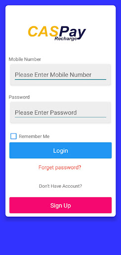 CASPay - Multi Recharge App Screen 2