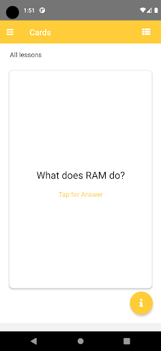 Android application GCSE Computer Flash Card screenshort
