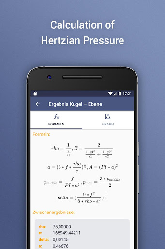 Android application Hertzian Pressure screenshort