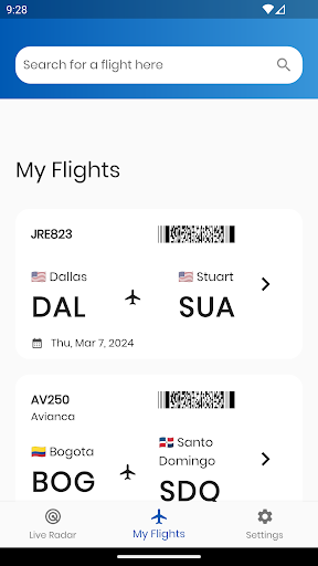 Screenshot of Flight Tracker & Flight Radar